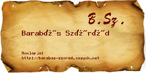 Barabás Szórád névjegykártya